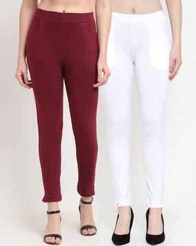 tag 7 Pack of 2 Women Ankle-Length Leggings with Elasticated Waist-picture-11