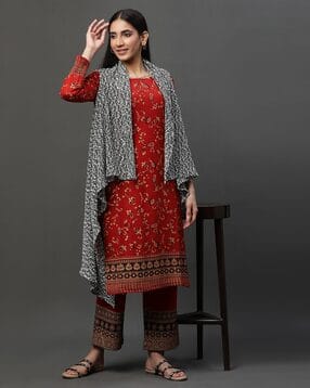 aurelia Women Printed Asymmetrical Winter Jacket-picture-10