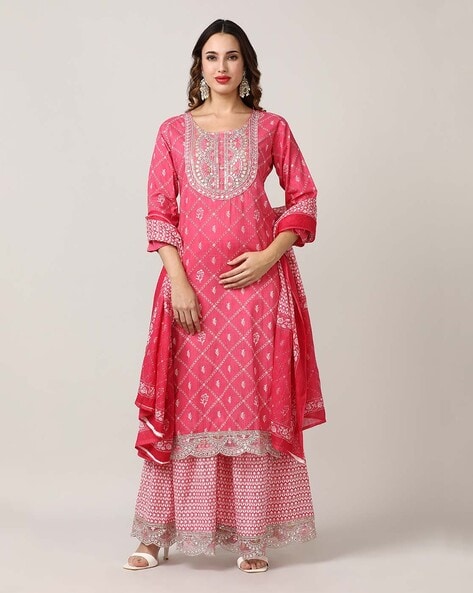 Jaipur Kurti Women Embroidery Kurta Set