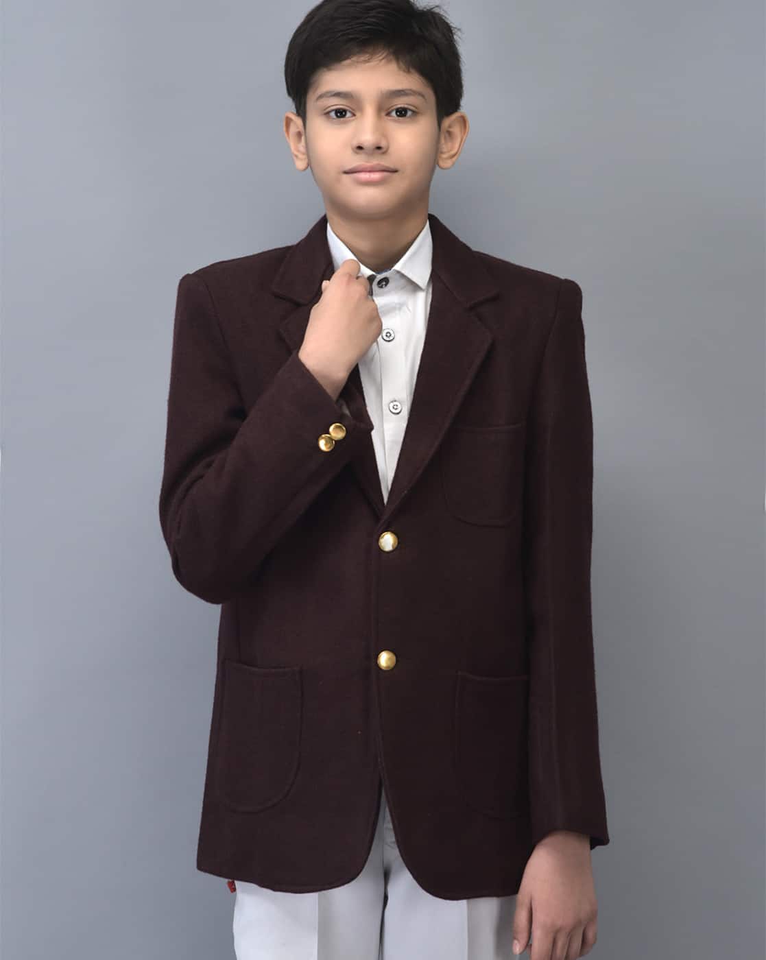 Buy NOTY Boys School Uniform Winter Blazer Online | Ajio.com