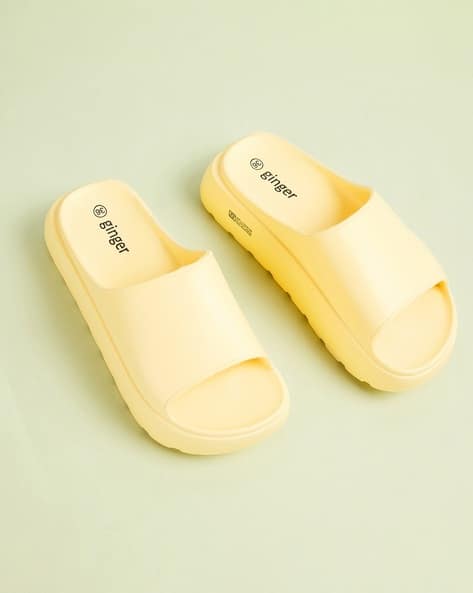 Buy Yellow Flip Flop Slippers for Women by Ginger by lifestyle - Main Image
