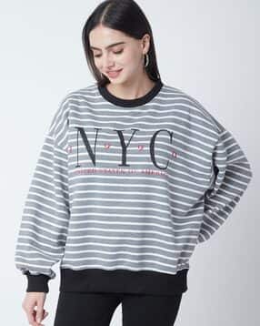 r&b Women Striped Regular Fit Sweatshirt-picture-23