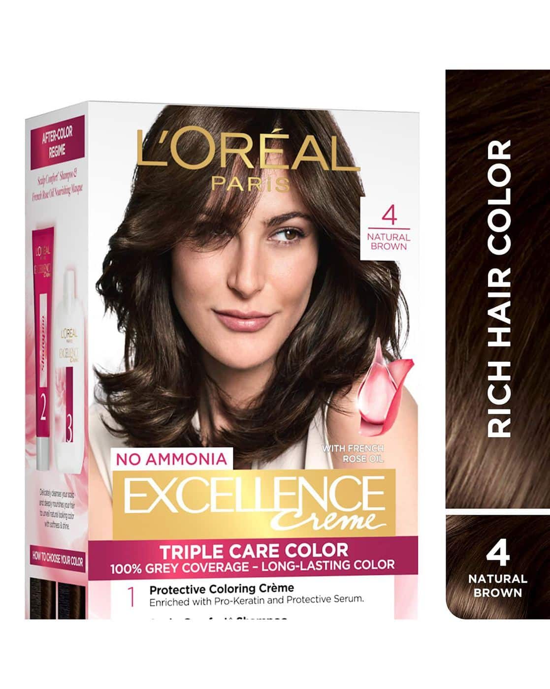 L'Oreal Paris Excellence Creme Hair Color 4 Natural Brown