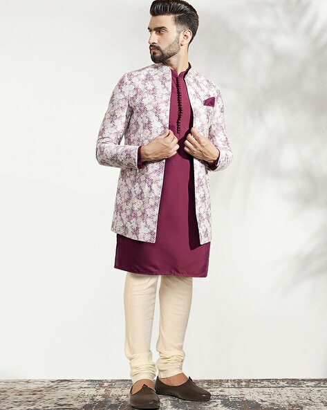 Kisah Men Woven Regular Fit Bandhgala