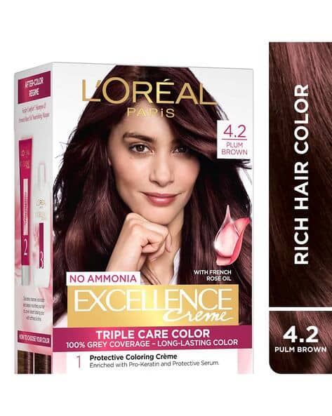 L'Oreal Paris LOreal Paris New Excellence Creme Hair Color With Hyaluronic Acid 4.2 Plum Brown