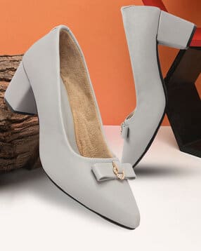 Women Pointed-Toe Pumps with Metal Accent-image-41