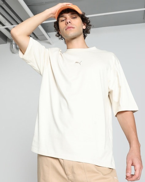 Men Relaxed Fit Crew Neck Tshirt