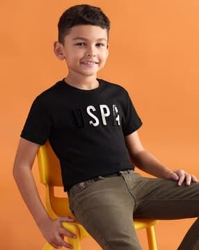 u.s. polo assn. Boys Logo Embossed Regular Fit Crew-Neck T-Shirt-picture-22