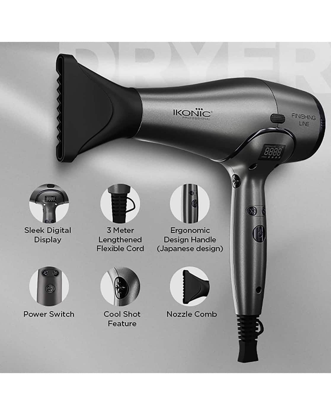 工場 SALONIA GLOSSY CARE DRYER グレー【ラッピング包装あり