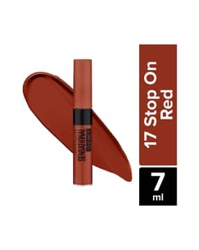Sensational Liquid Matte Lipstick - 17 Stop On Red-image-38