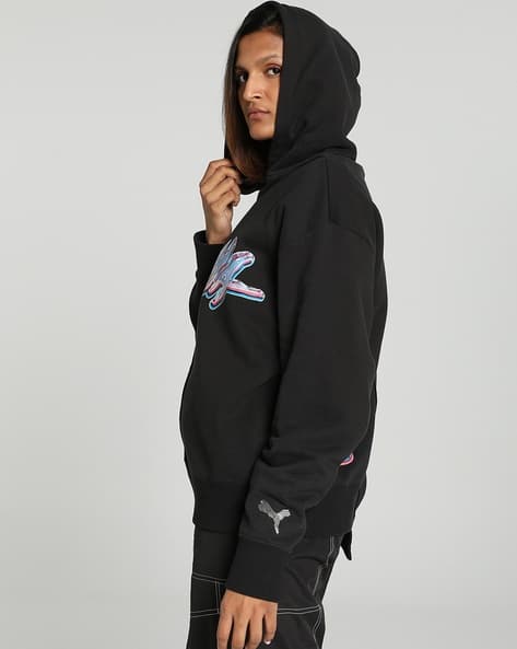 Puma Women Cherry on Top Graphic Oversized Fit Basketball Hoodie
