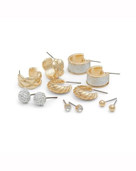 ALDO Women Set of 6 Silver & Gold-Plated Hoop Earrings