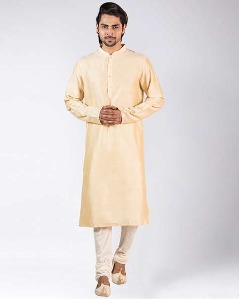 Kisah Regular-Fit Long Kurta with Full-Sleeves