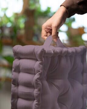 skanda fab Pack of 2 Quilted Cushion with Handle 16" x 16"-picture-35