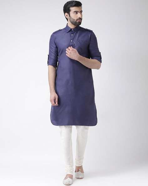 Kisah Solid Mandarin Collar Kurta