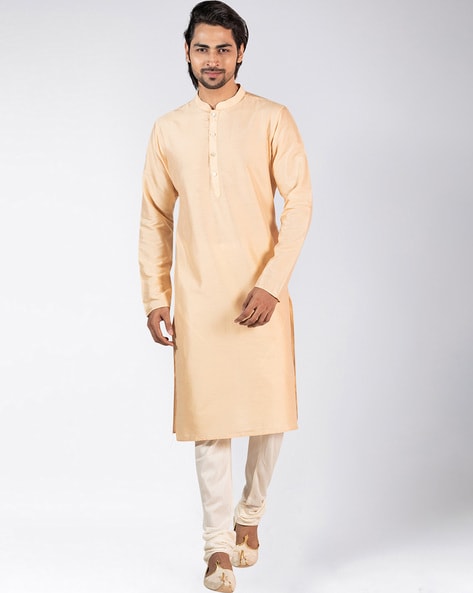 Kisah Full-Sleeves Kurta with Mandarin-Collar