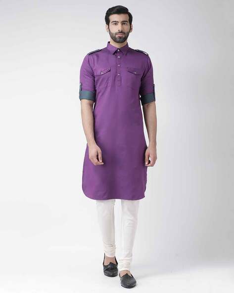 Kisah Patch Pocket Collar Neck Kurta