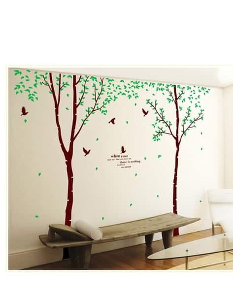 Jaamso Royals Set of 3 Beautiful Trees & Branches Vinyl Wall Stickers