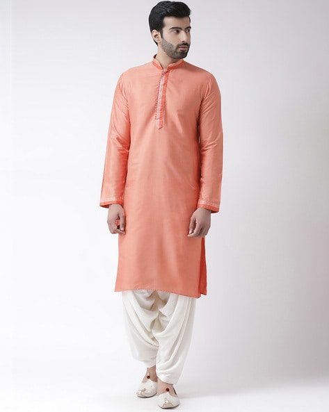 Kisah Solid Mandarin Collar Kurta