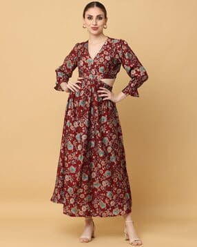 cora Women Floral Print Skirt-Suit Set-picture-11