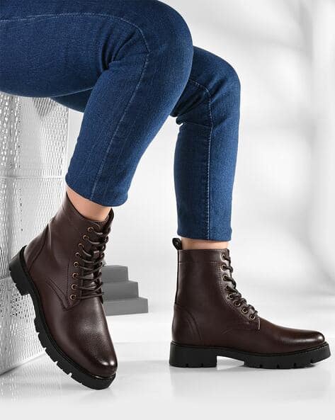 Peach Flores White And Brown Booties Peach Flores Women's Gianna