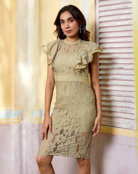 Buy PINACOLADA Women Embroidered Bodycon Dre... Online | Ajio.com