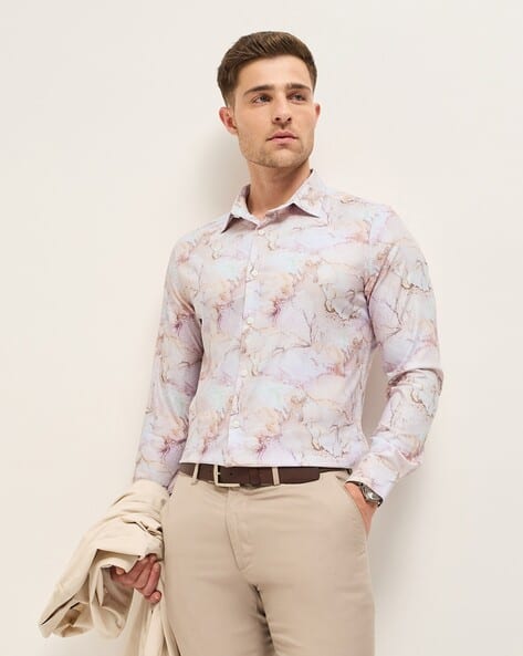 THE BEAR HOUSE Men Printed Tailored Fit Shirt
