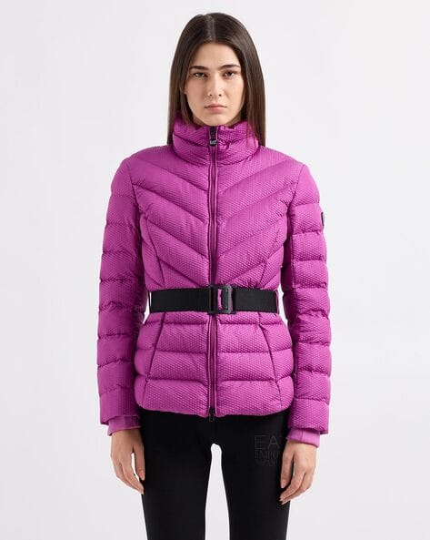 Quilted Jacket with Waist Belt