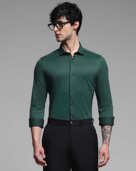 JACK & JONES Premium Men Slim Fit Cotton Shirt