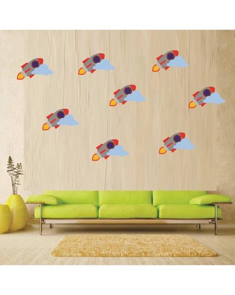 RANGOLI Space & Rocket Large Vinyl Wall Sticker