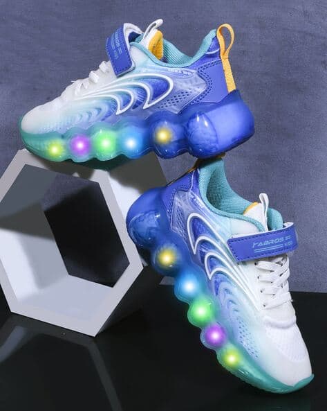 Boys Panelled Slip-On LED Shoes