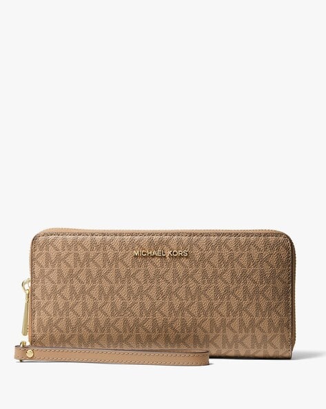 Buy Michael Kors Large Logo Continental Wallet Brown Color Women