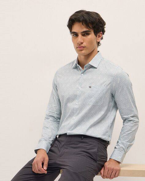 THE BEAR HOUSE Men Abstract Relaxed Fit Spread Collar Shirt