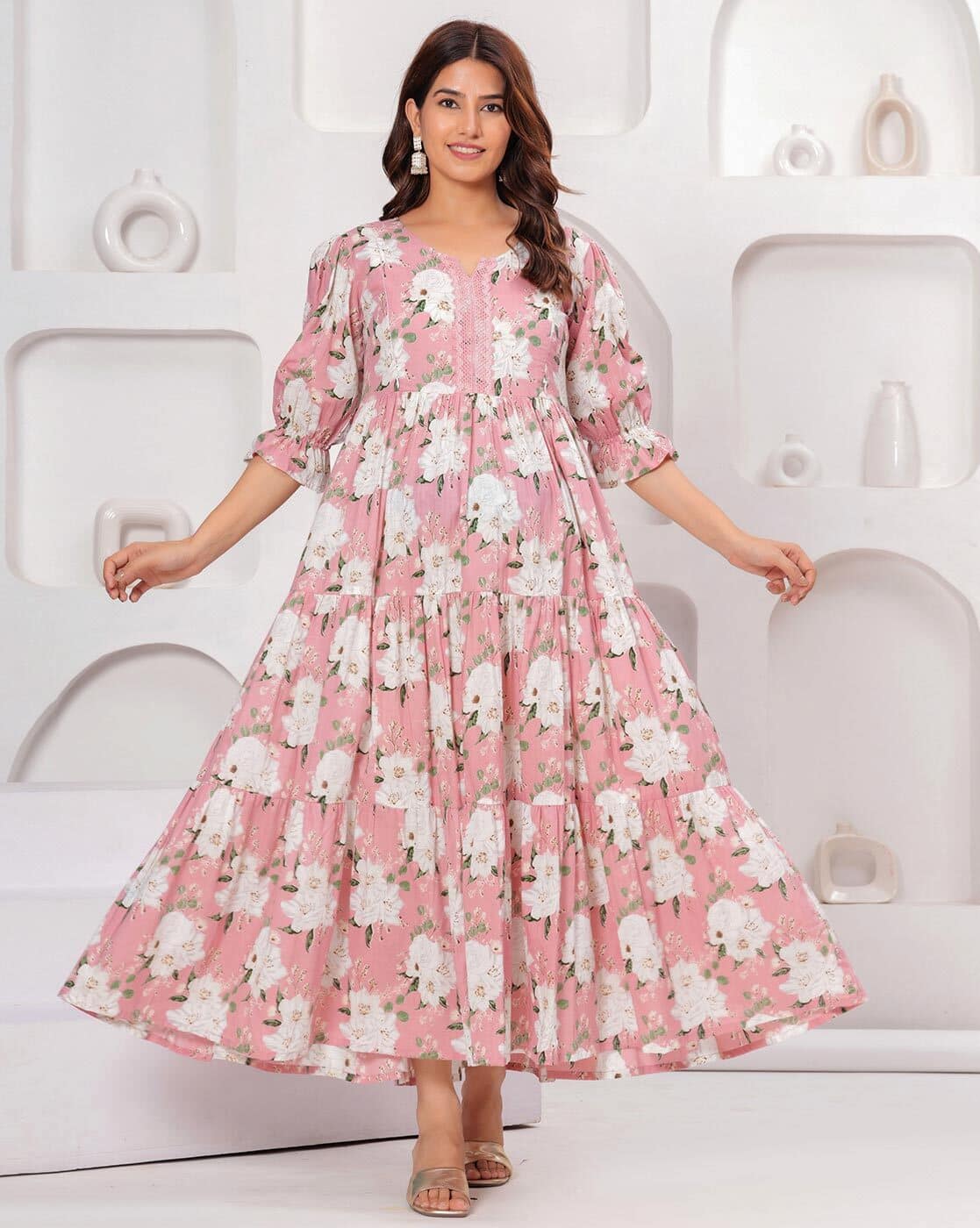 Buy Pink Dresses & Jumpsuits for Women by MEERANSHI Online | Ajio.com