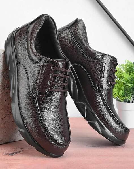 JOHN KARSUN Men Round-Toe Derbys with Lace Fastenings