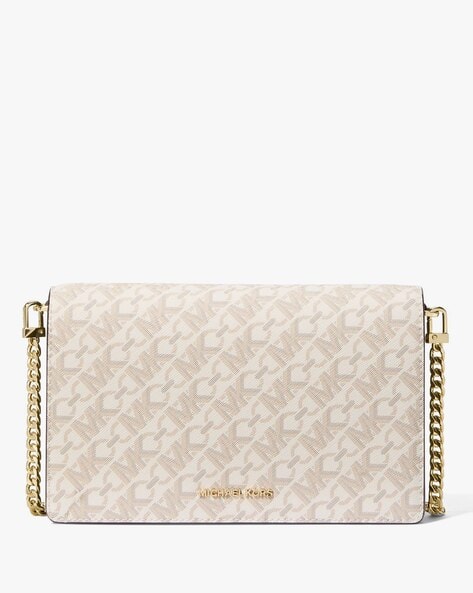 Buy Michael Kors Jet Set Medium Flap Chain Crossbody Cream Color
