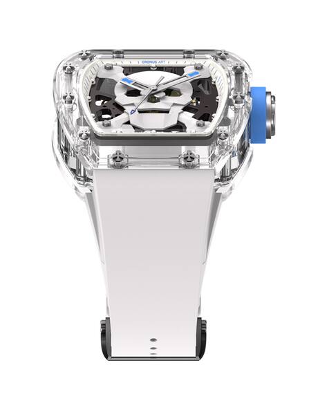 Buy Cronus Art Men's Skeleton Sapphire Watch White
