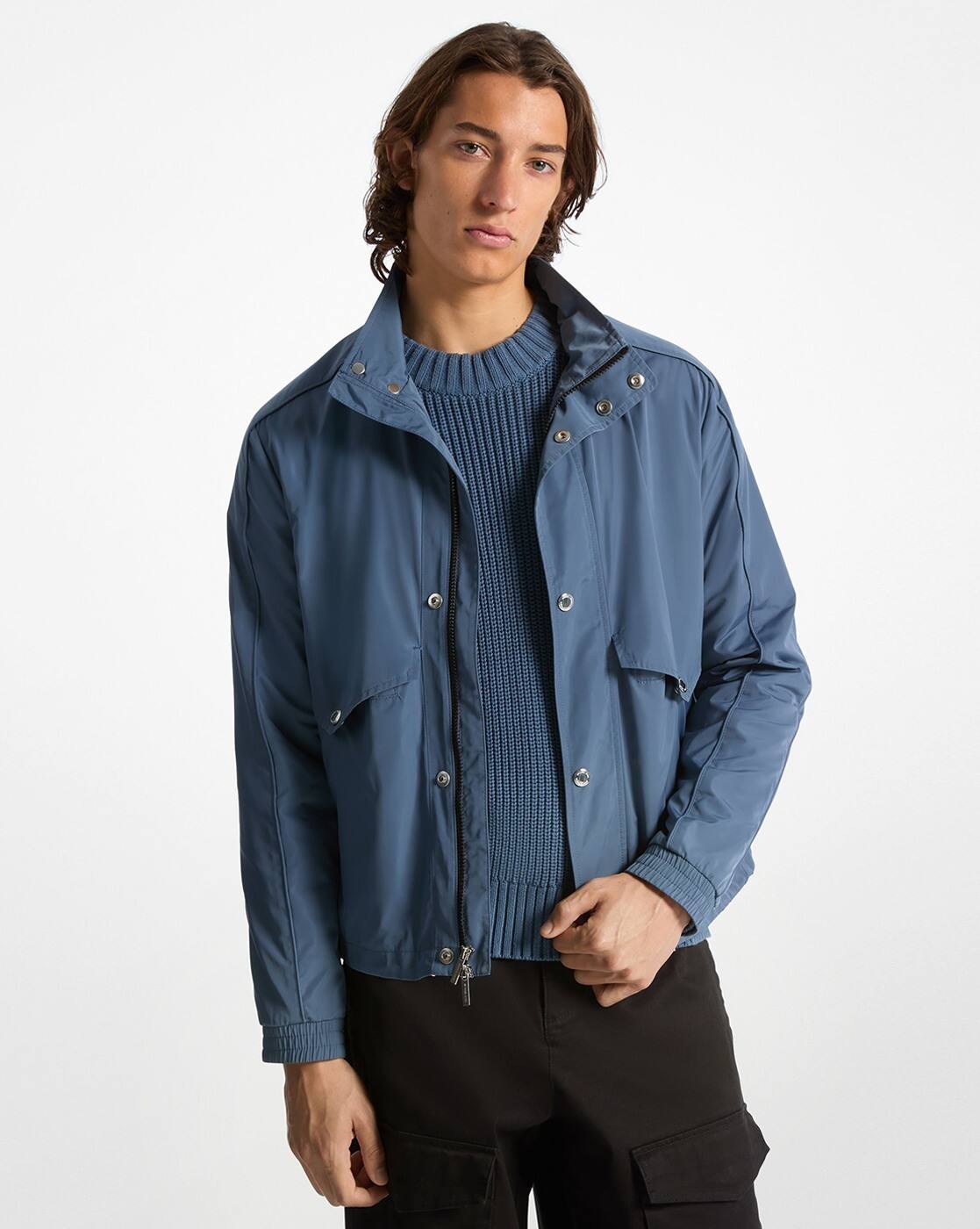 Buy Michael Kors Water-Resistant Windbreaker Jacket | Blue Color