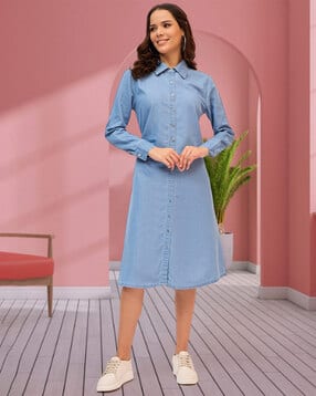 Buy Blue Dresses for Women by STYLE QUOTIENT Online