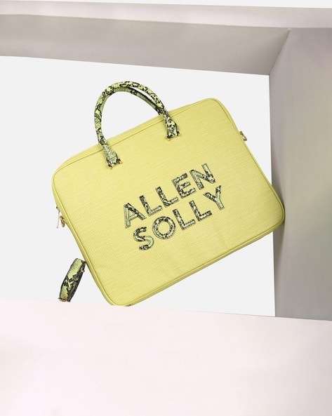 ALLEN SOLLY Women Laptop Bag with Logo Accent