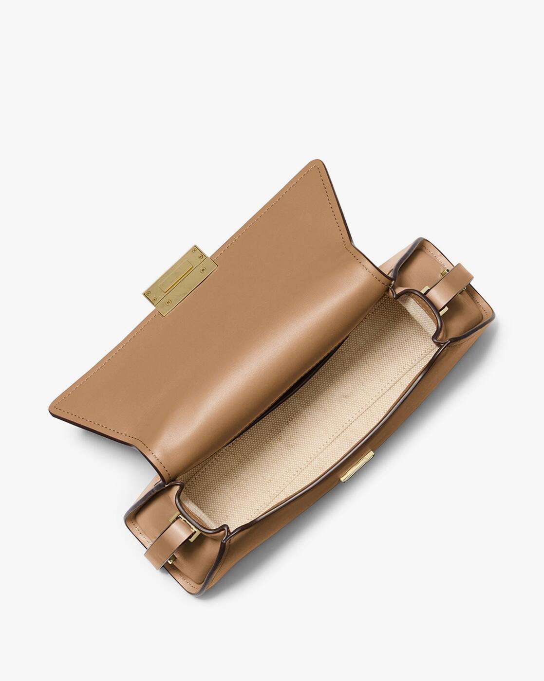 Buy Michael Kors Ludlow Medium Leather Shoulder Bag | Brown Color