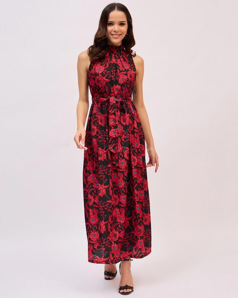 Ruhaans Women Floral Print Dress