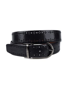 louis stitch Men Textured Reversible Belt-picture-14