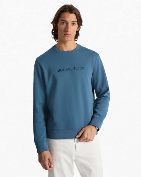 Buy Michael Kors Logo Embossed Regular Fit Sweatshirt