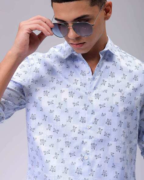 Men Floral Print Slim Fit Shirt