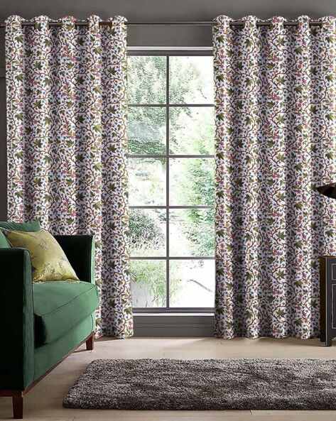 CASABLEU Blackout Leaf print Door Curtains