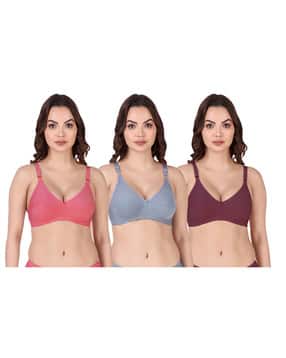 arousy Pack of 3 Full-Coverage Non-Padded Bras-picture-30