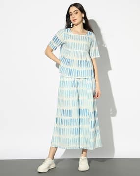 svrnaa by azorte Printed Fit & Flare Top-picture-13