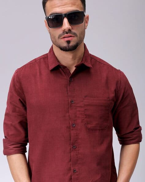 The Indian Garage Co Men Regular Fit Shirt with Patch Pocket