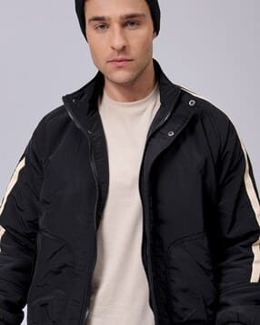 the indian garage co Men Slim Fit High-Neck Winter Jacket-picture-18